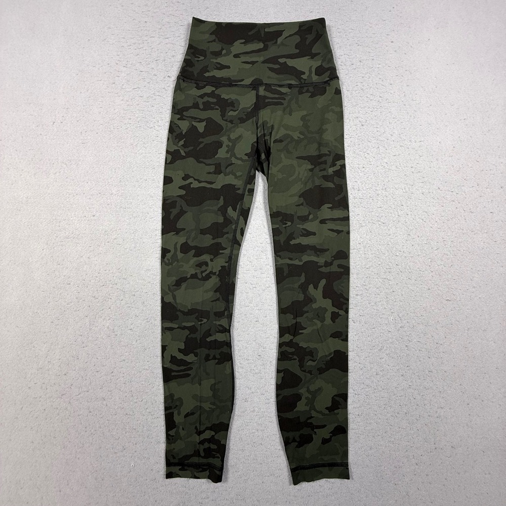 Lululemon Align High Rise Pant 28 Heritage 365 Camo Dark Olive Green Size 2